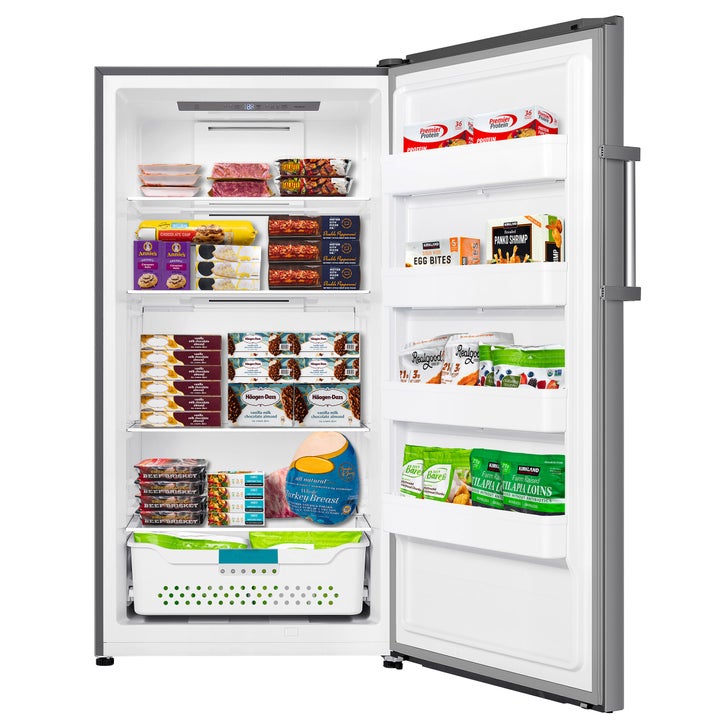 Hisense Upright Freezer, 17 cu ft, Stainless Steel | Costco