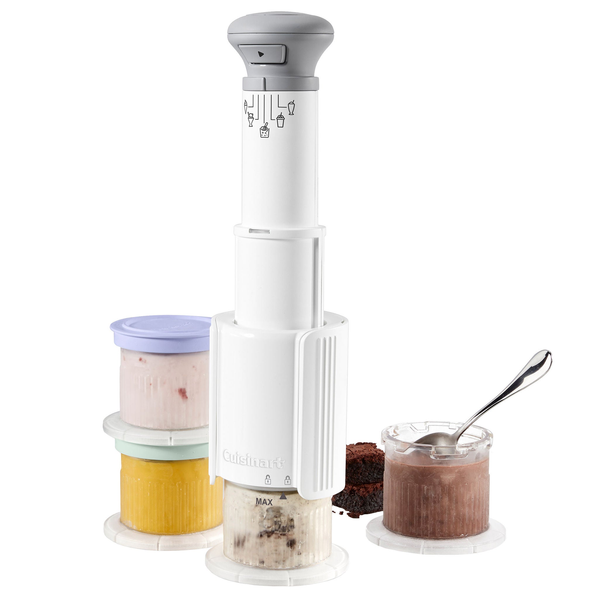 Cuisinart FastFreeze Ice Cream and Frozen Treat Maker with 4 Half-pint