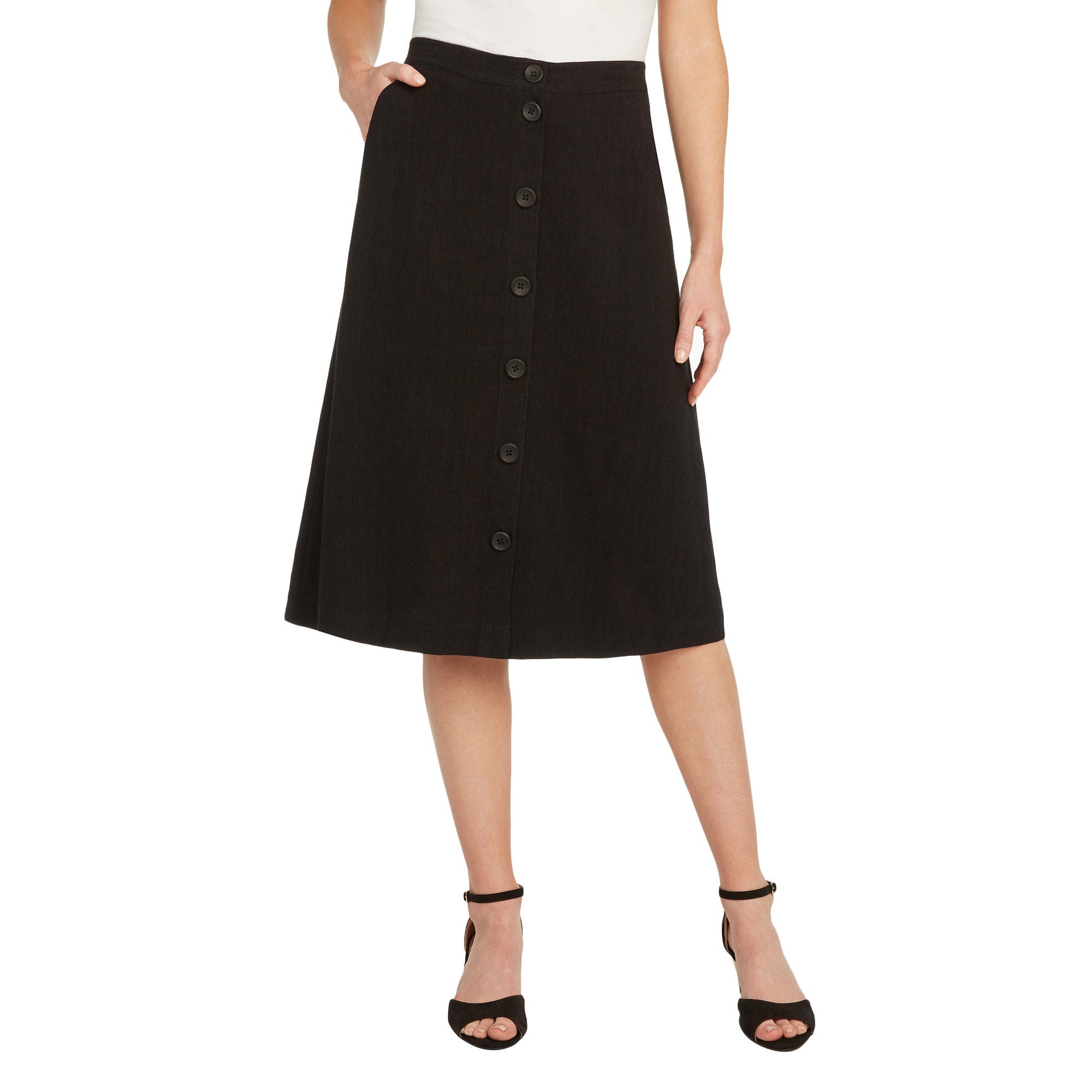Matty M Ladies' Button Front Skirt