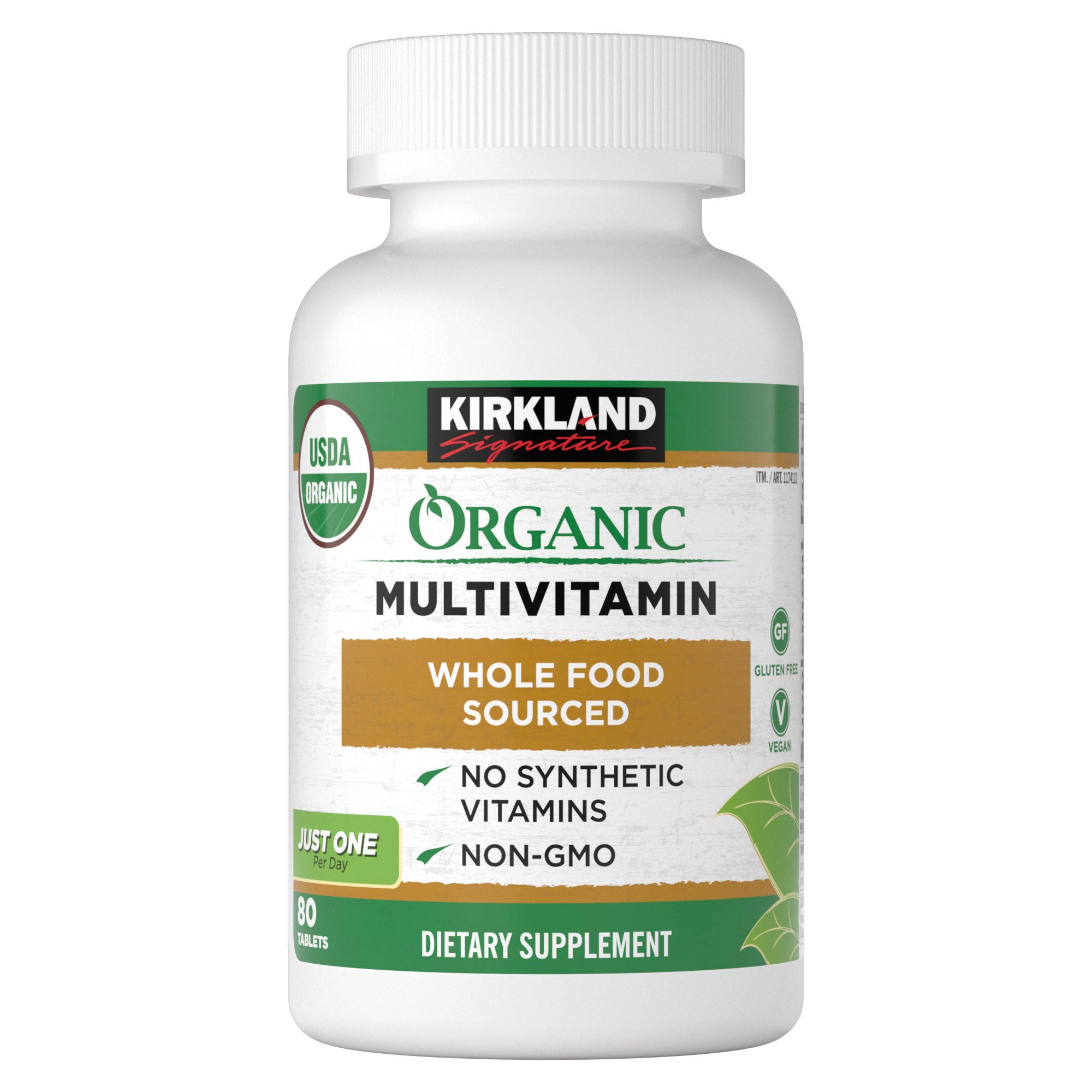 Kirkland Signature USDA Organic Multivitamin, 80 Coated Tablets