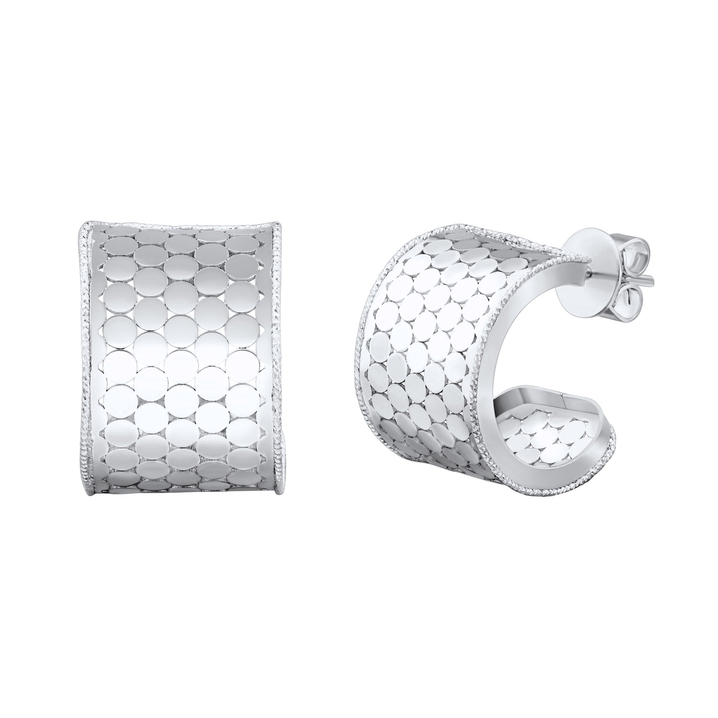 14kt White Gold J Hoop Earrings