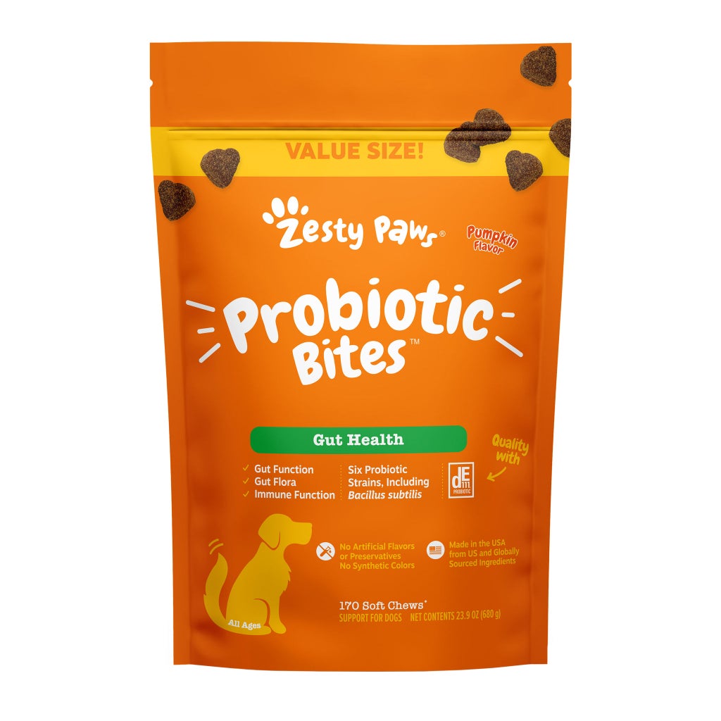 Zesty Paws Probiotic Bites for Dogs, Pumpkin, 170-count | Costco