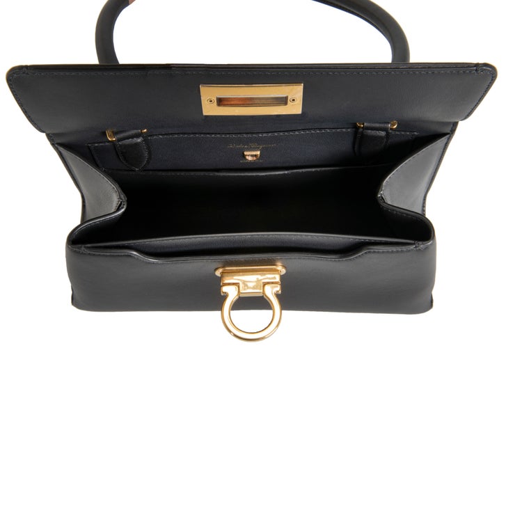 Ferragamo Swing Top Handle Bag, Black | Costco