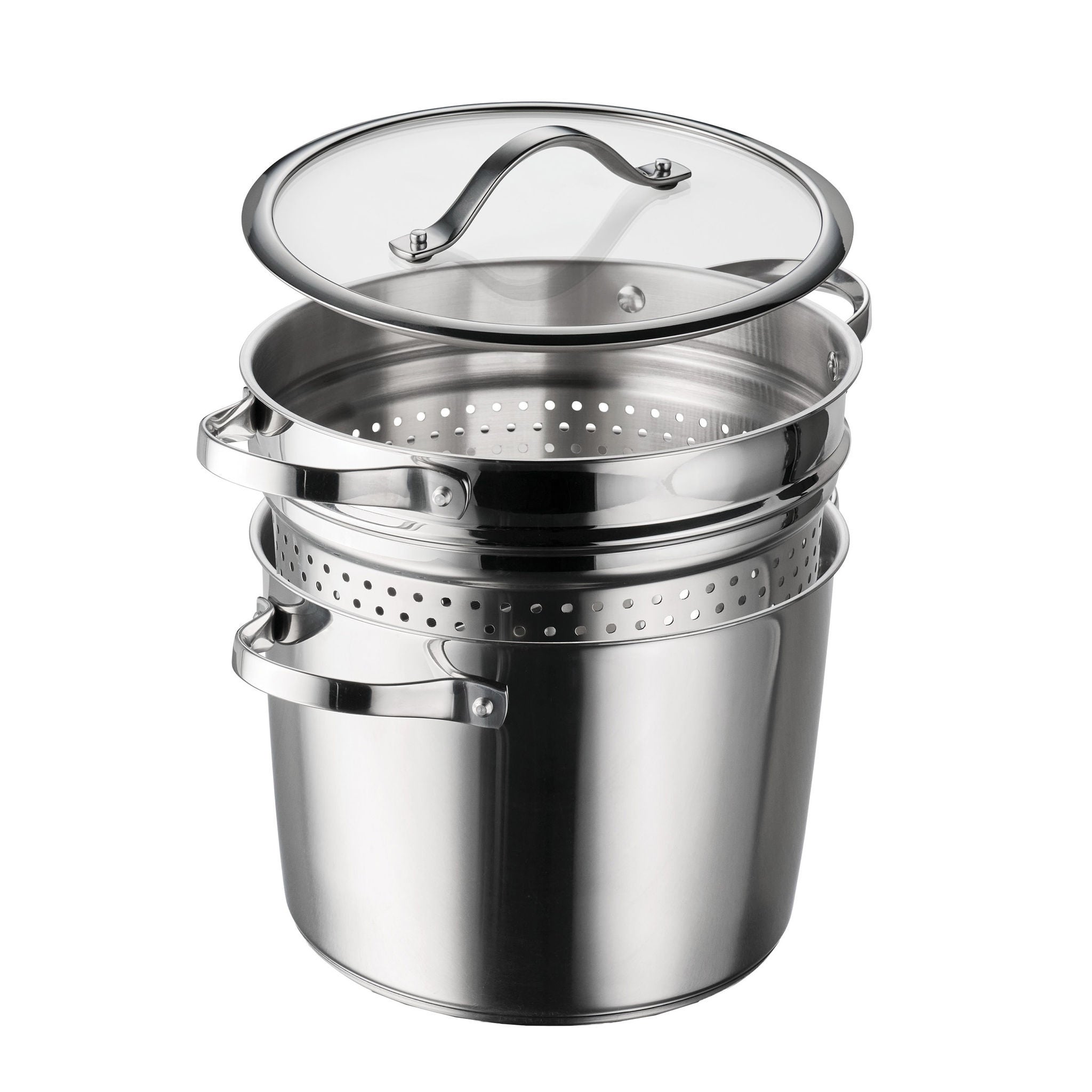 Tramontina 8-Quart Stainless Steel Tri-ply Base Multicooker with