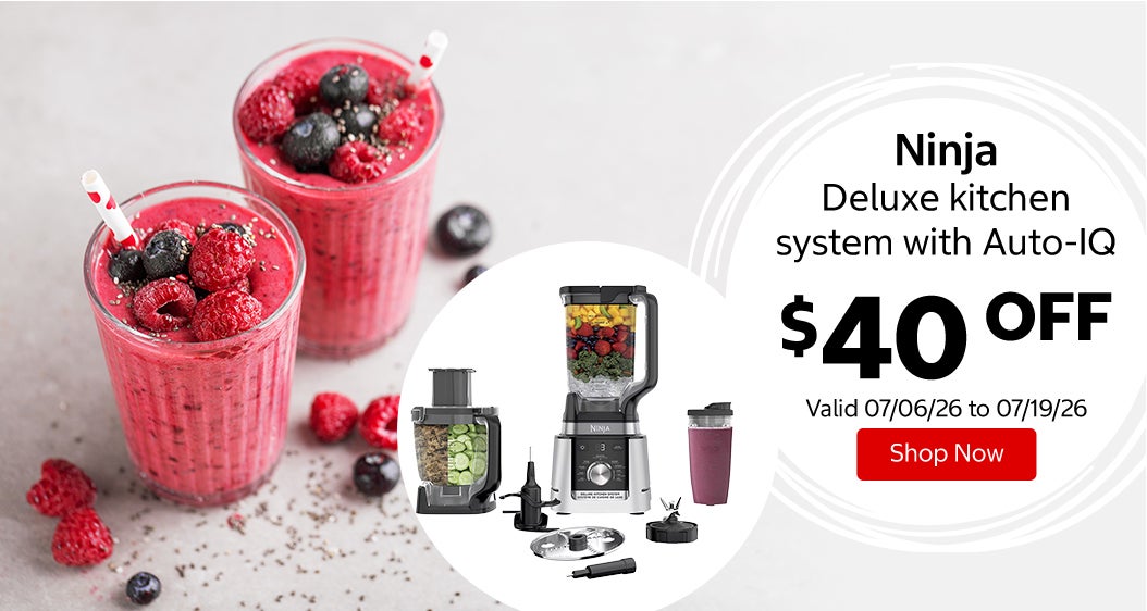 Ninja Deluxe kitchen system with Auto-IQ $40 OFF Valid 07/06/26 to 07/19/26 Shop Now 