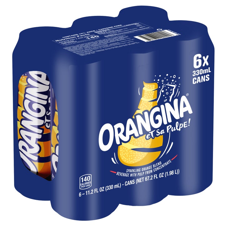 Orangina Sparkling Orange Blend Beverage with Pulp, 11.2 fl oz, 24