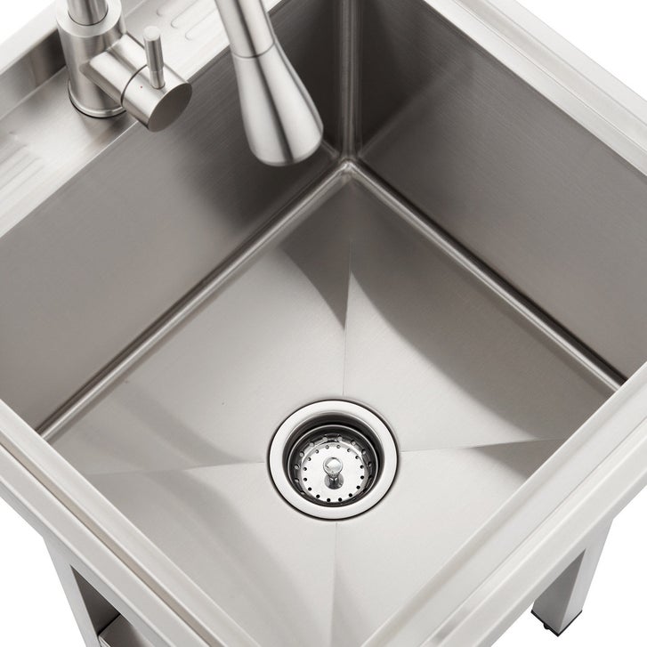 TRINITY 18” x 16” x 13” Stainless Steel Utility Sink with Pull-out