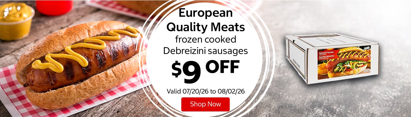 European Quality Meats frozen cooked Debreizini sausages $9 OFF Valid 07/20/26 to 08/02/26 Shop Now 