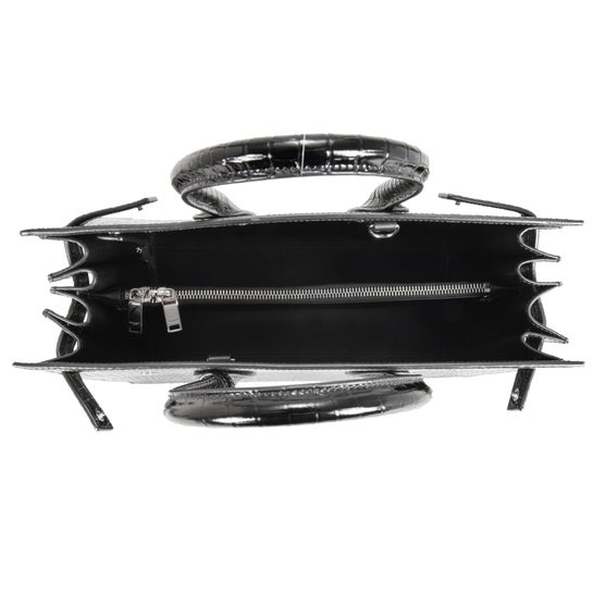 YSL Emb Croc Sac De Jour Shiny, Black | Costco