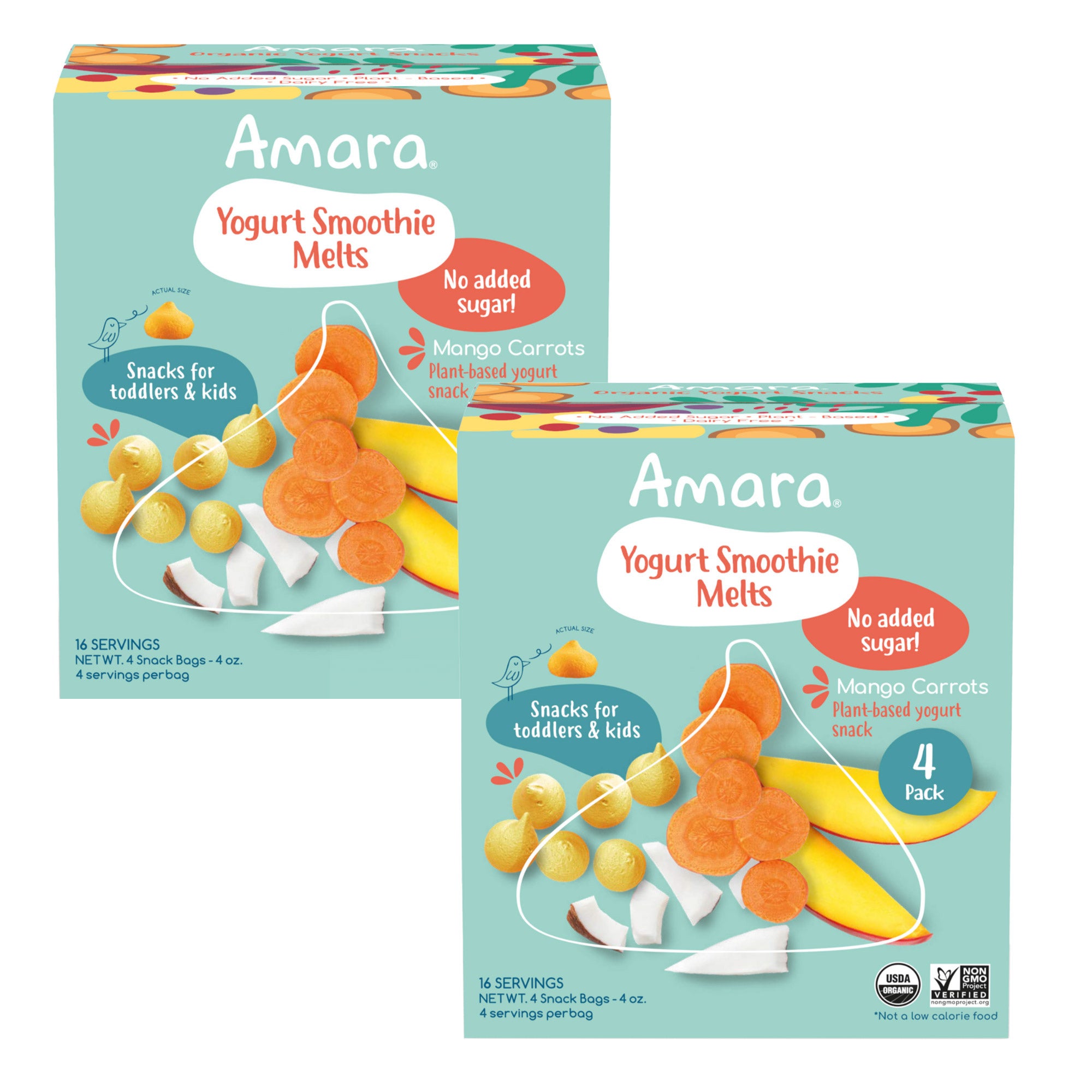 Amara Organic Yogurt Smoothie Melts, 1 Ounce (Pack of 4)