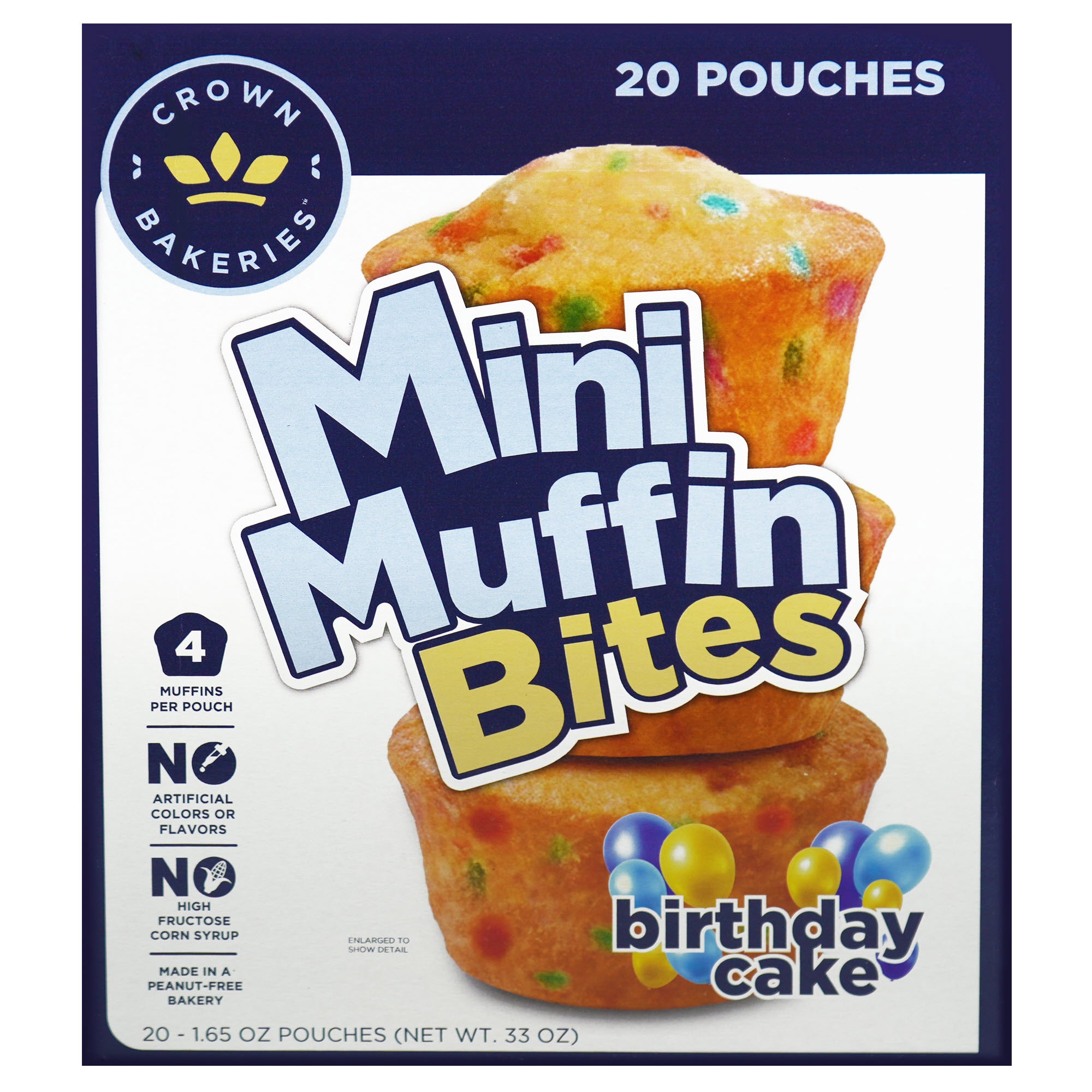 CROWN BIRTHDAY CAKE MUFFINS 20 CT (33 OZ)