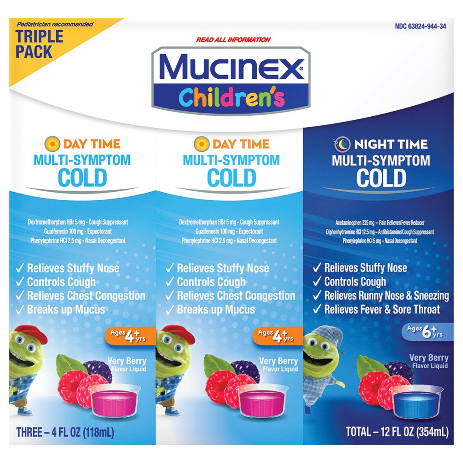 Mucinex Children's Multi-Symptom Daytime + Nighttime