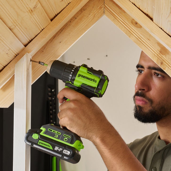 Greenworks 24V Drill & Impact Driver 2x2Ah Battery, 4Ah Battery