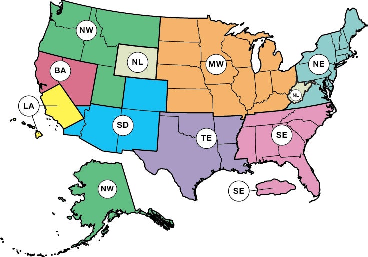 Regions Map