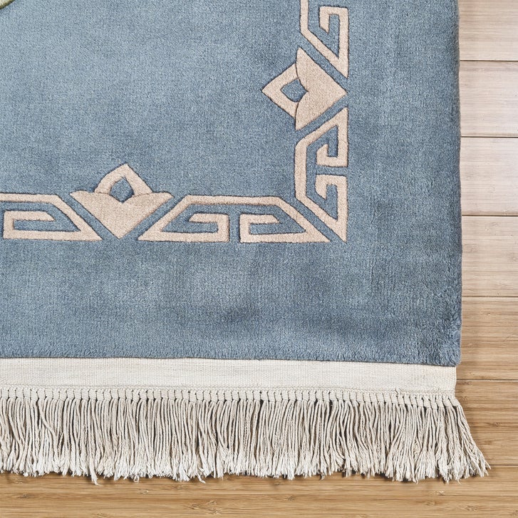 Pagoda Hand Knotted Area Rug, Bern Blue, 9' x 12' | Costco