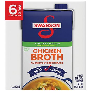 Swanson Less Sodium Chicken Broth