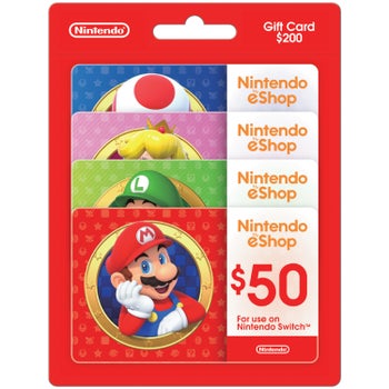 Nintendo eShop Four $50 eGift Cards for $160 + free shipping