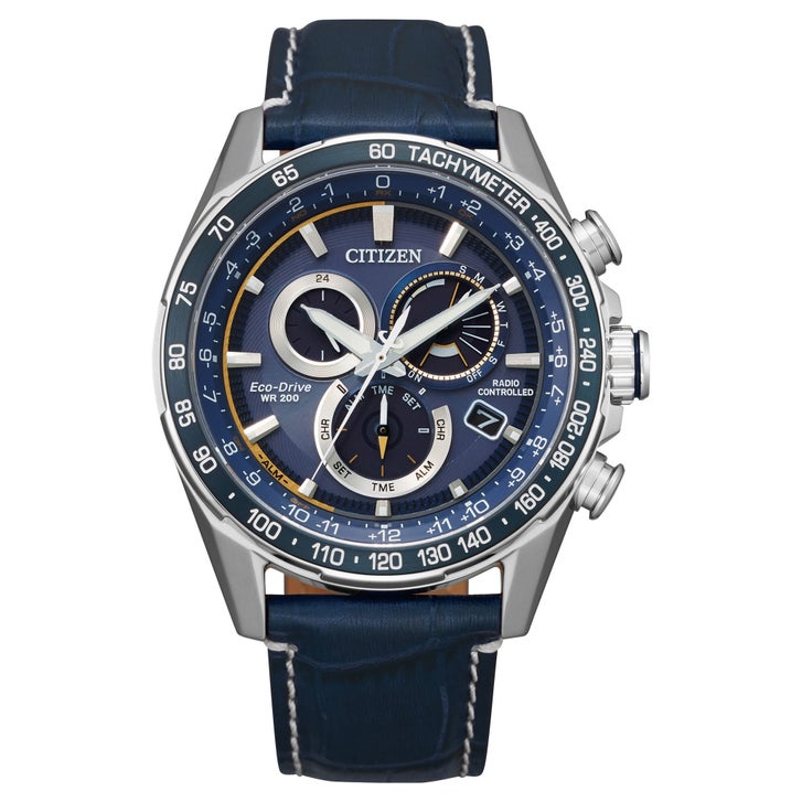 Citizen Eco-Drive Luxury PCAT Stainless Steel Blue Dial Men's