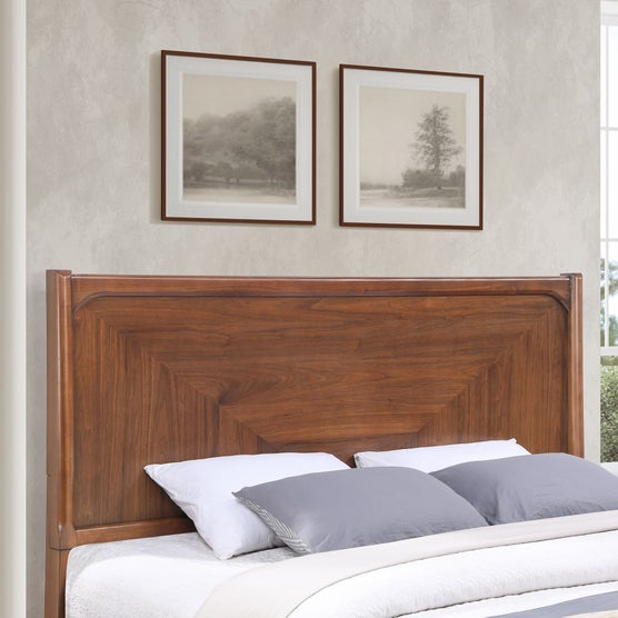 Rockford Panel Bed Frame, Walnut Veneers | Costco