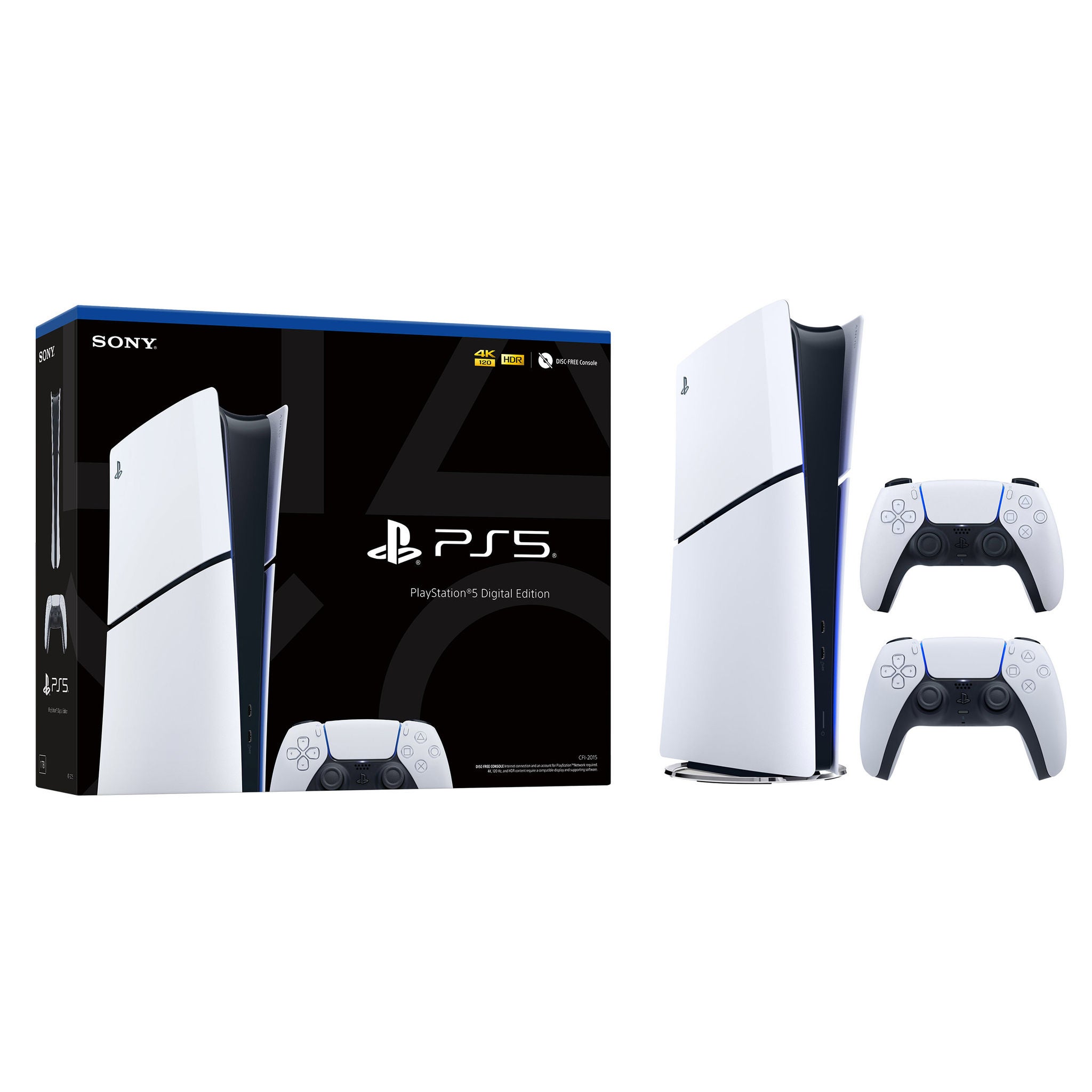 Sony Playstation 5 Digital Slim Console & DualSense Controller Bundle