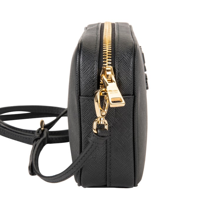 PRADA ブラック ボディバッグ Prada Saffiano Leather Shoulder Bag, Black | Costco