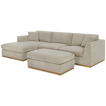 Henredon Caley Reversible Sofa Chaise with Ottoman