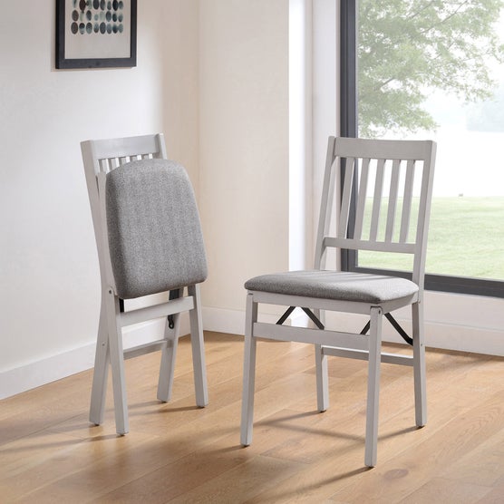 Stakmore Wood Upholstered Folding Chair, 2-pack | Costco
