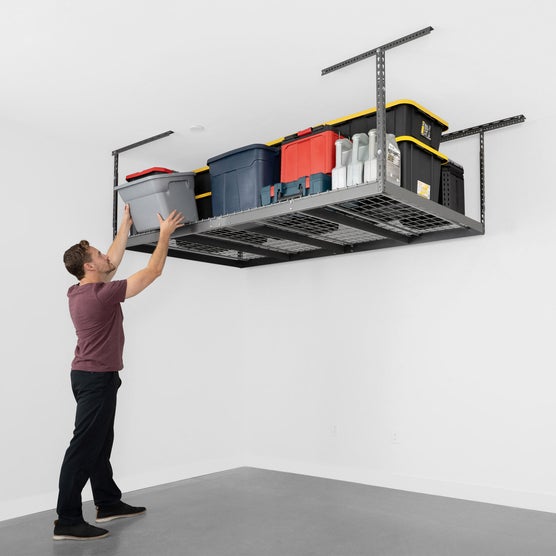 Saf Raksa SafeRacks Super Duty 4 ft x 8 ft Overhead Garage Storage Rack and ...