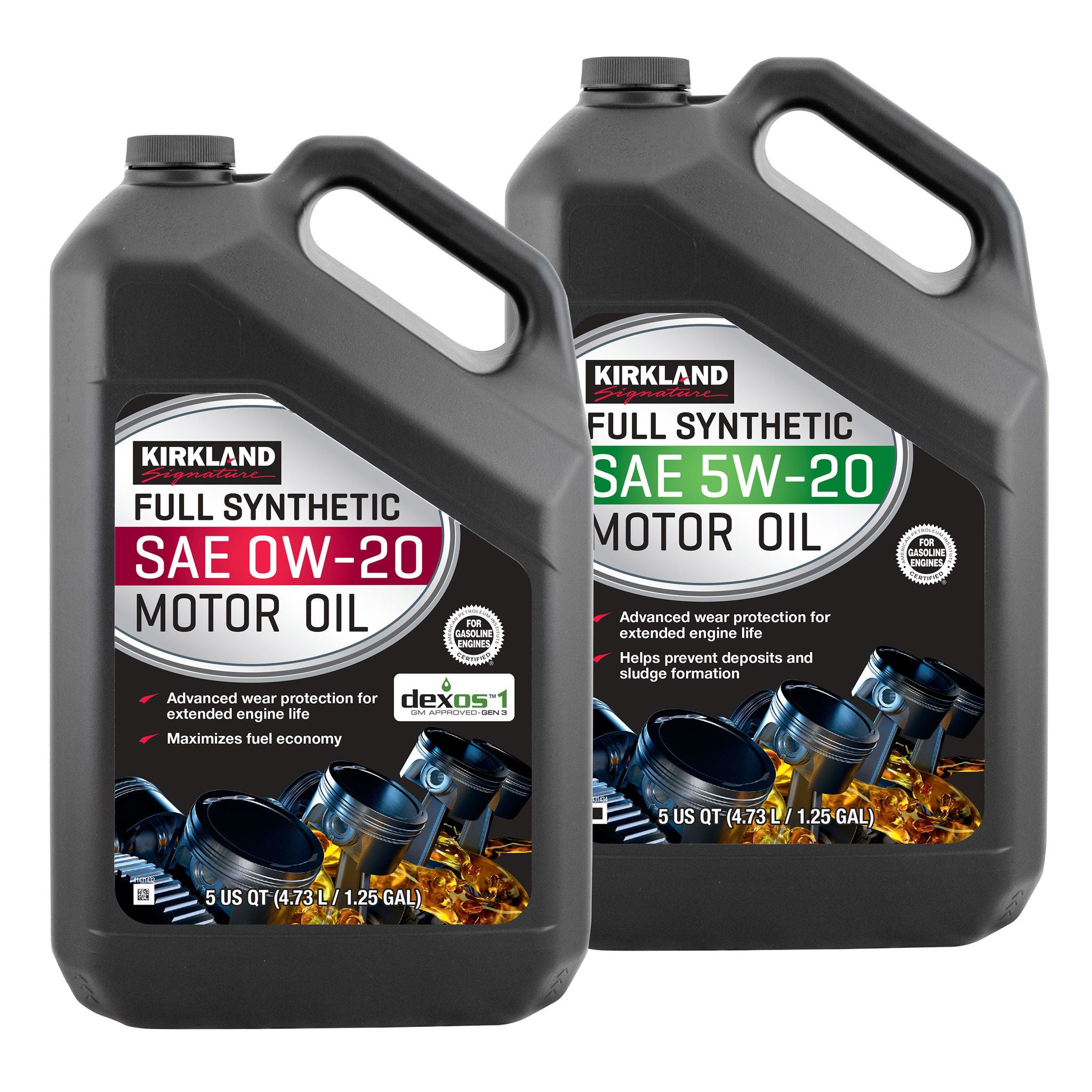 Kirkland Signature 5-Quart 0W20 & 5W20 Full Synthetic Motor Oil, 4