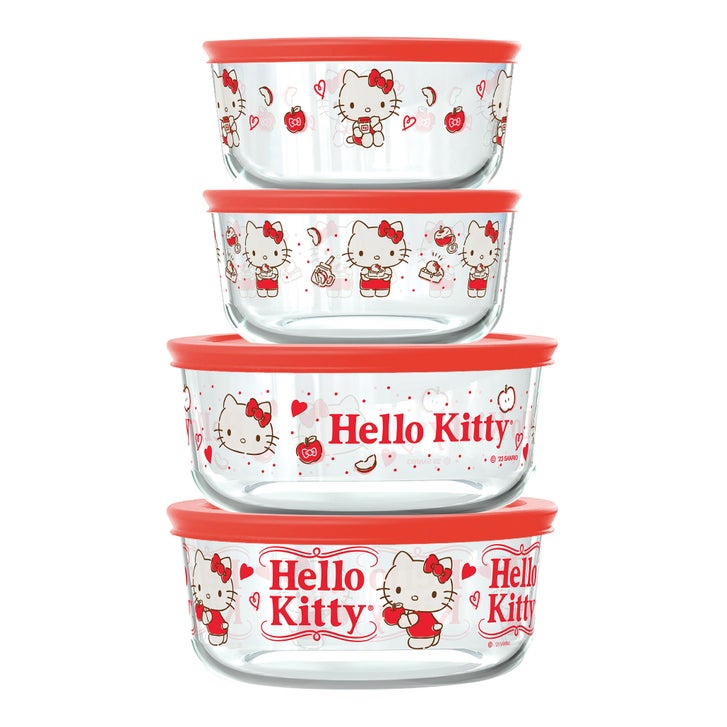 Pyrex 8-piece Hello Kitty Decorated Food Storage Set | Costco