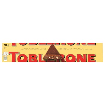Toblerone Milk Chocolate with Honey & Almond Nougat, 750 g
