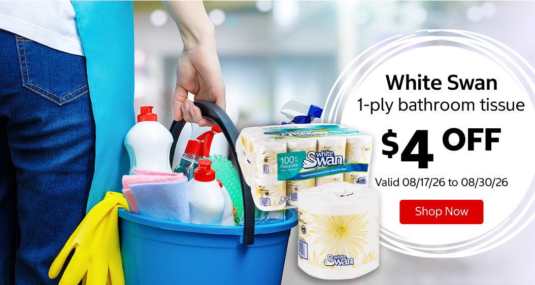White Swan 1-ply bathroom tissue $4 OFF Valid 08/17/26 to 08/30/26 Shop Now 