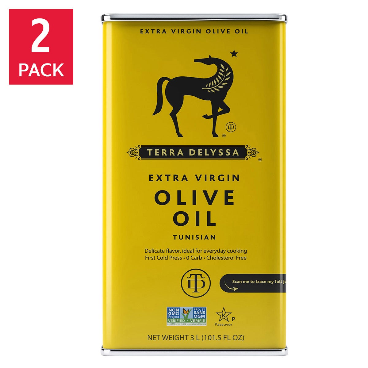 Terra Delyssa First Cold Press Extra Virgin Olive Oil 3L, Tin, 2