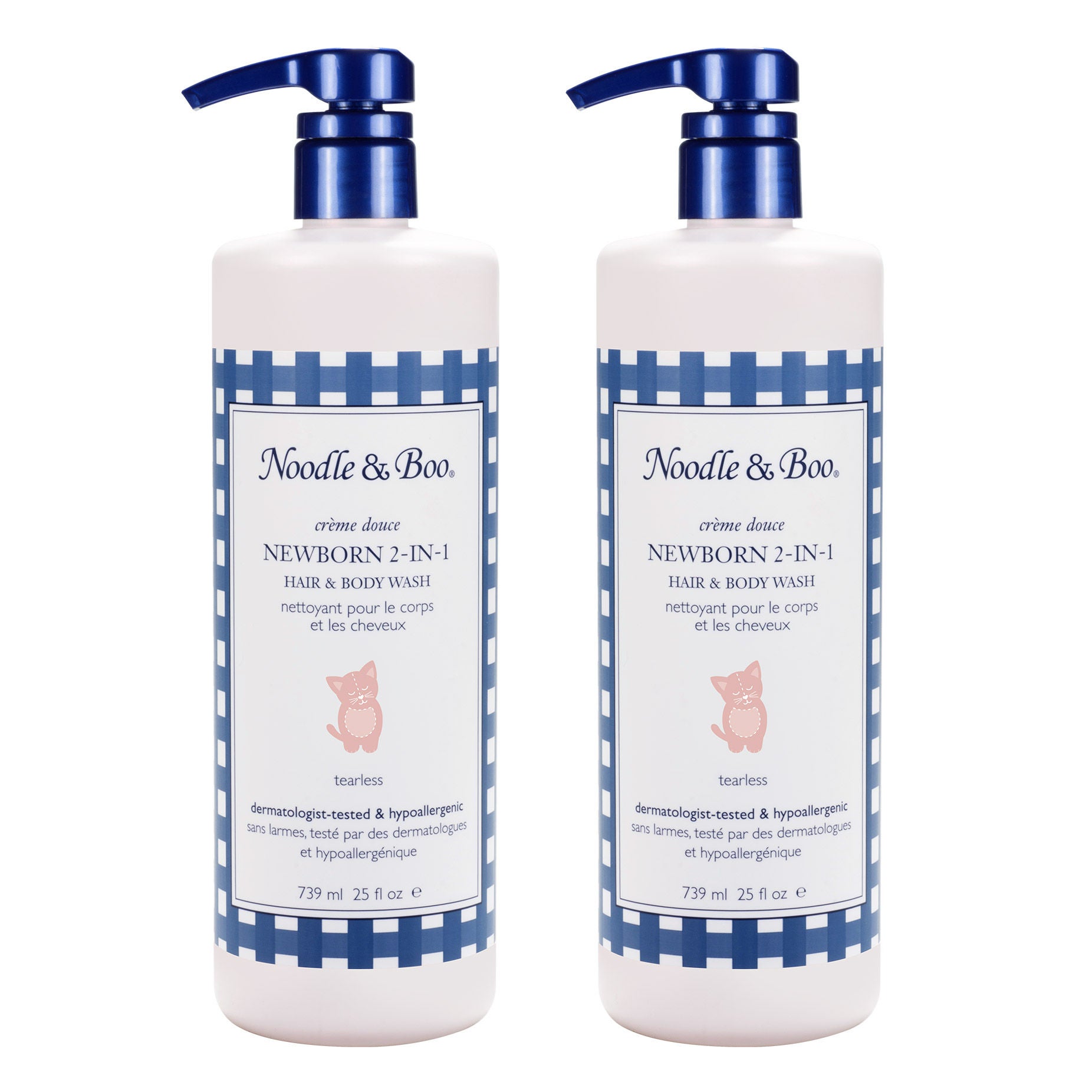 Noodle & Boo Newborn 2-in-1 Hair & Body Wash, 25 fl oz, 2-pack