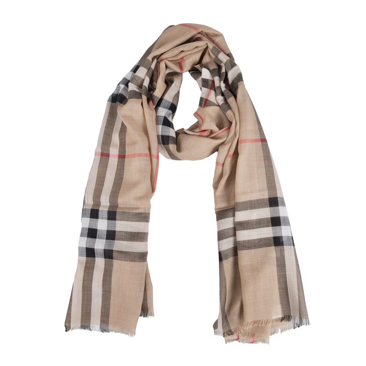 Burberry Lightweight Check Wool Silk Scarf | Costco