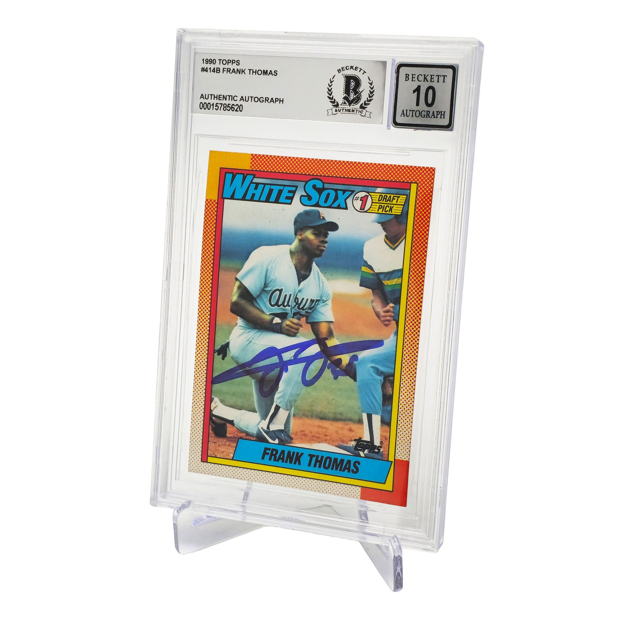 Frank Thomas Autographed 1990 Topps Rookie Card #414 Chicago White