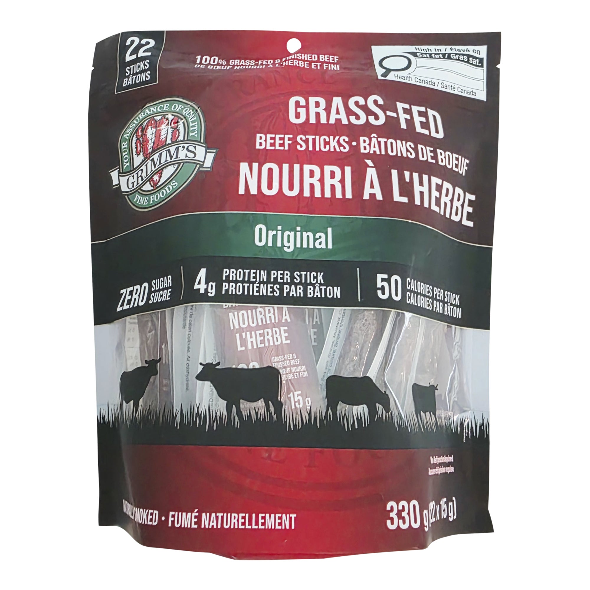 Grimm's Grass-Fed Beef Stick Zero Sugar Original