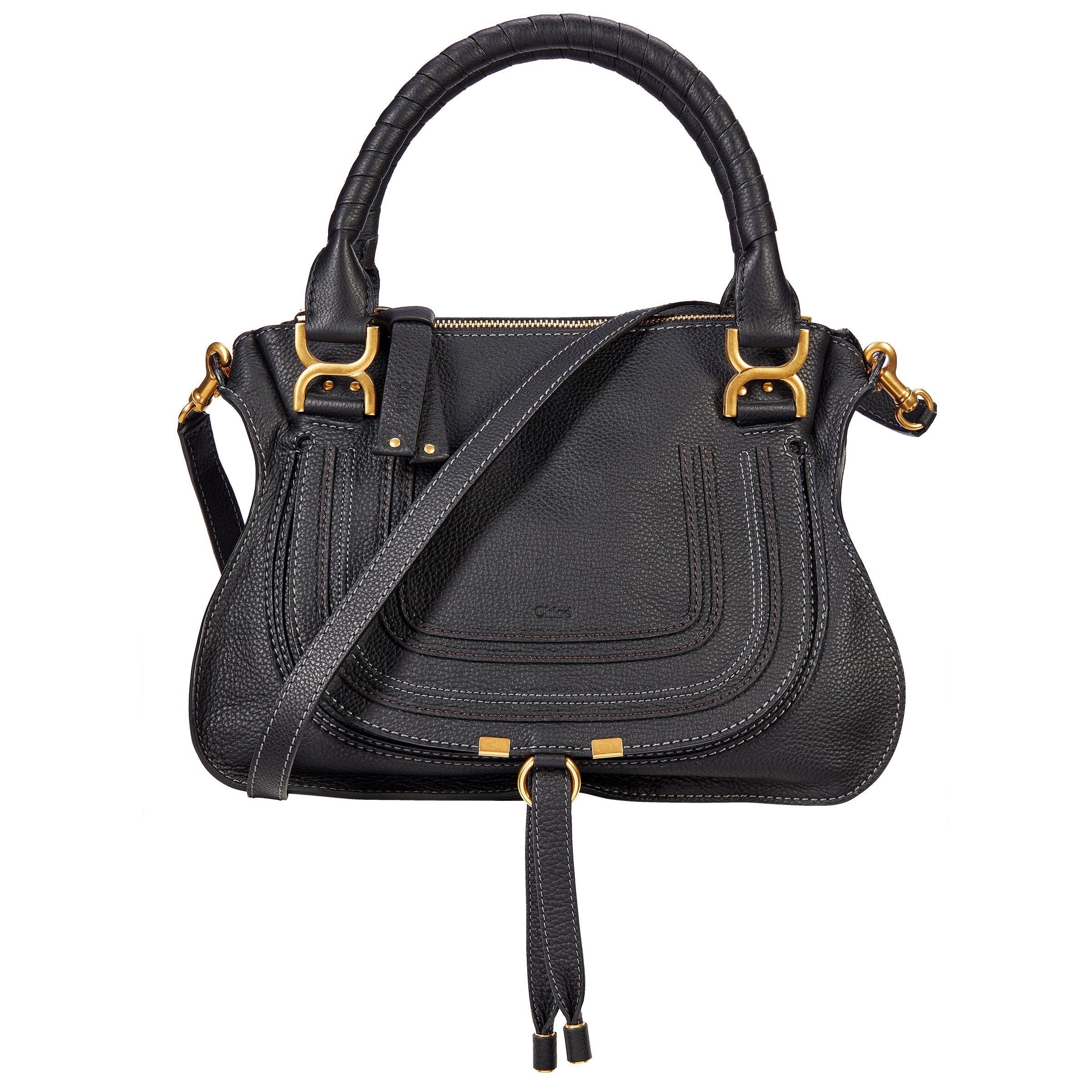 Chloe Marcie ショルダーバッグ ブラック Chloe Marcie Grain Calfskin Shoulder Bag, Black | Costco
