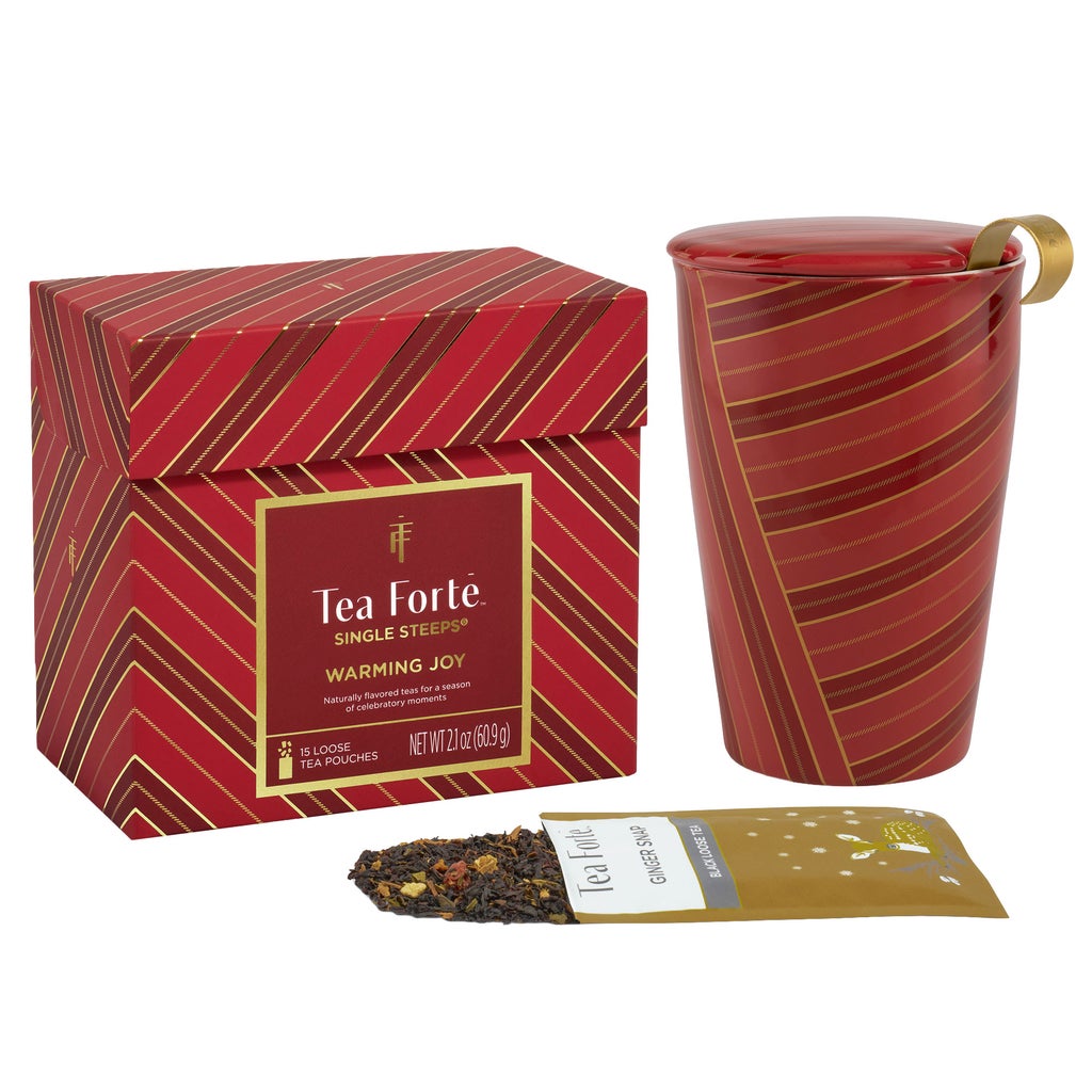 Tea Forté Warming Joy Loose Tea Set with 15 Loose Tea Pouches and