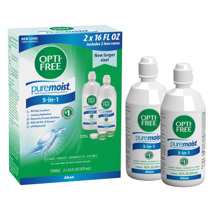 OPTI-FREE PureMoist Multi-Purpose Disinfecting Solution, 32 Ounces
