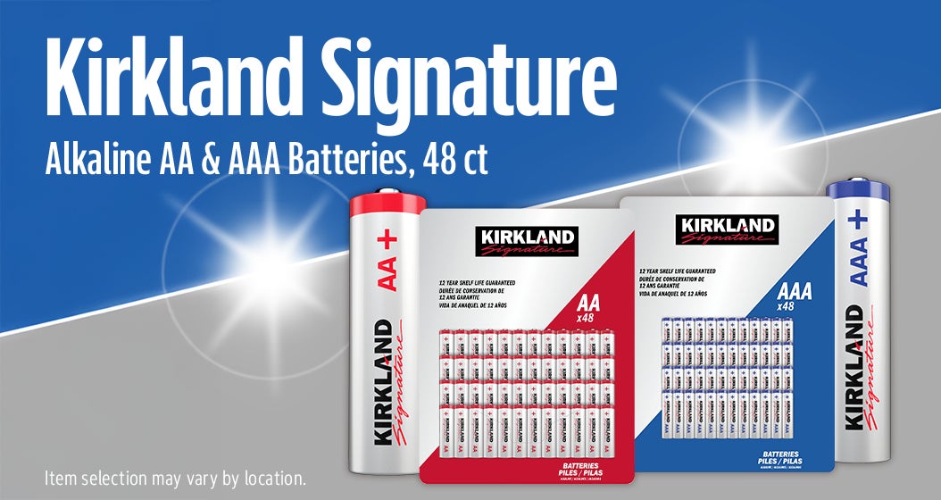Kirkland Signature, Alkaline AA & AAA Batteries, 48 ct
