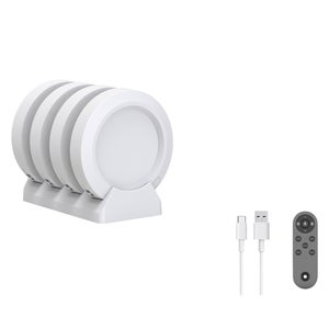 Dawnrise Rechargeable Puck Lights, 4-pack