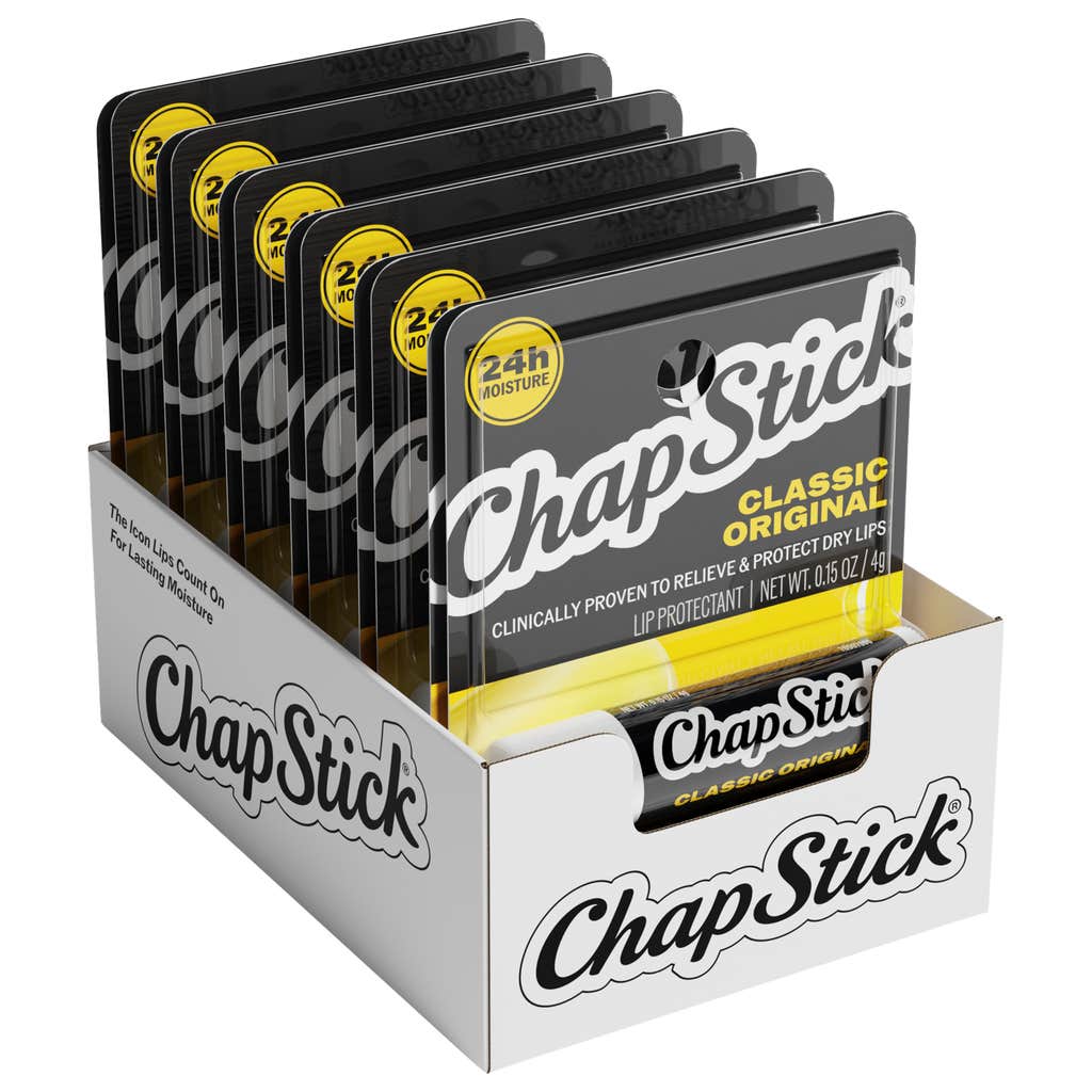 **ChapStick** Lip Balm, 0.15 oz, 12 ct