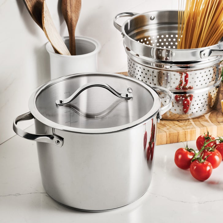 トラモンターナ　鍋　コストコ Tramontina 8-Quart Stainless Steel Tri-ply Base Multicooker with