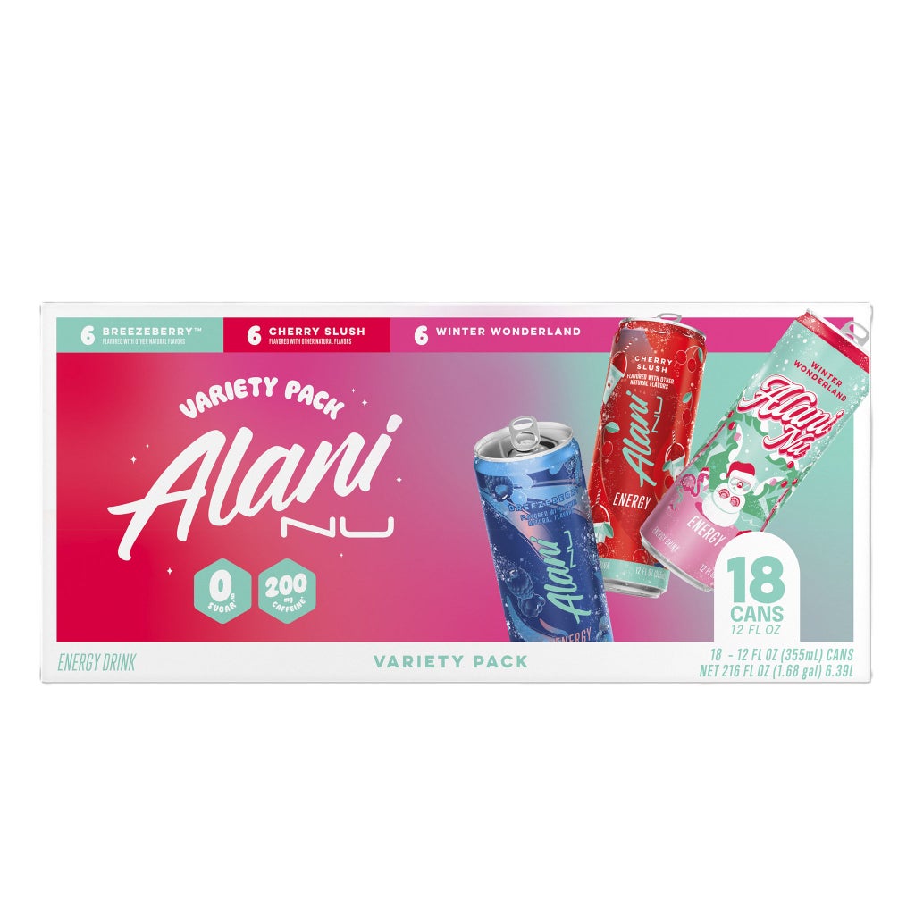 あい♡ 雑貨 Alani Nu Energy Drink, Winter Variety Pack, 12 fl oz, 18-count