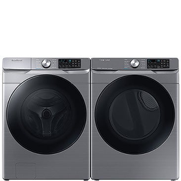 Samsung 4.5 cu. ft. Large Capacity Smart Front Load Washer with Super Speed Wash and 7.5 cu. ft. Smart Dryer