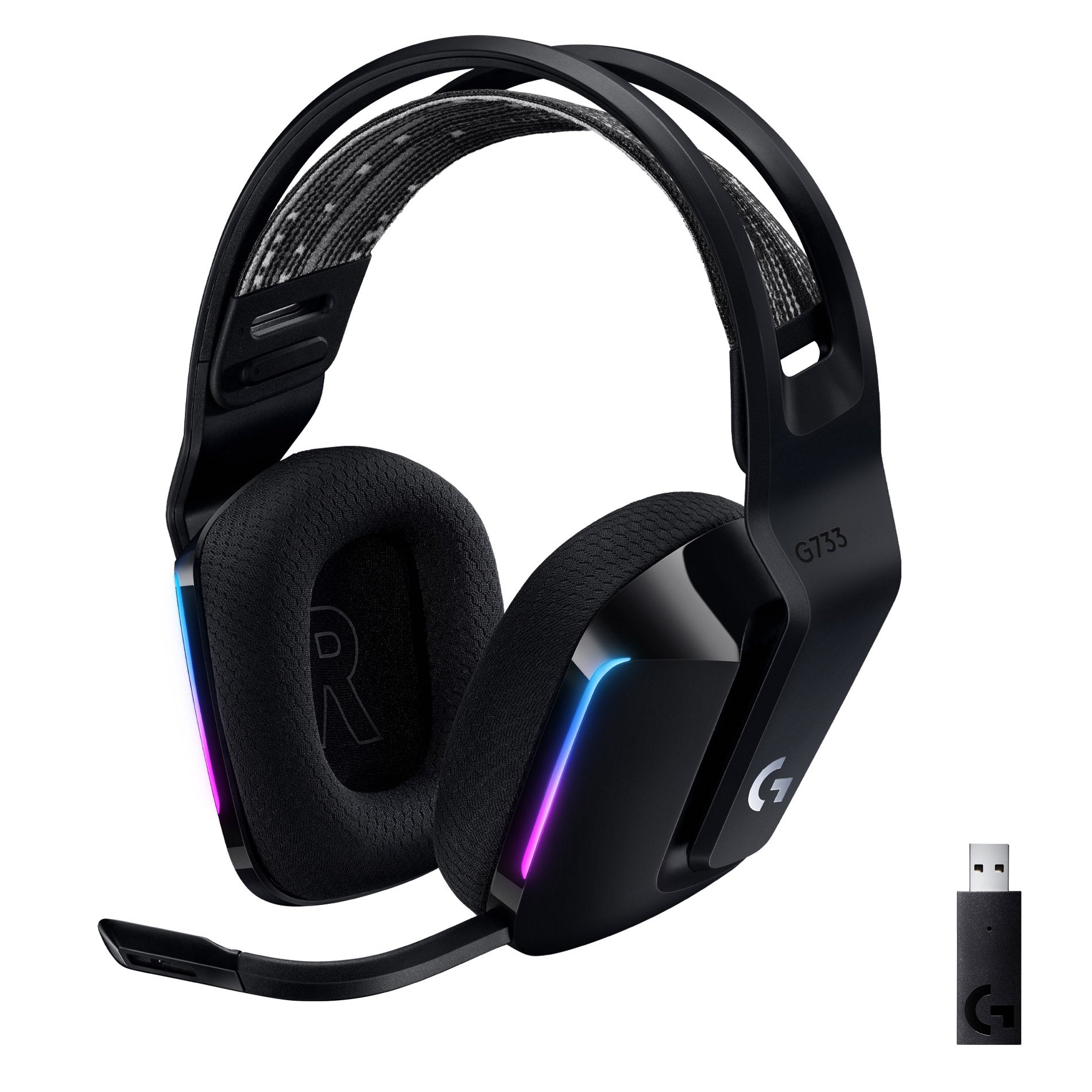 Logitech G733 LIGHTSPEED Wireless Over-the-Ear Gaming Headset for PlayStation, Windows - Black