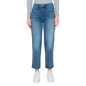 7 For All Mankind Women's High Waist Cropped Straight Jean