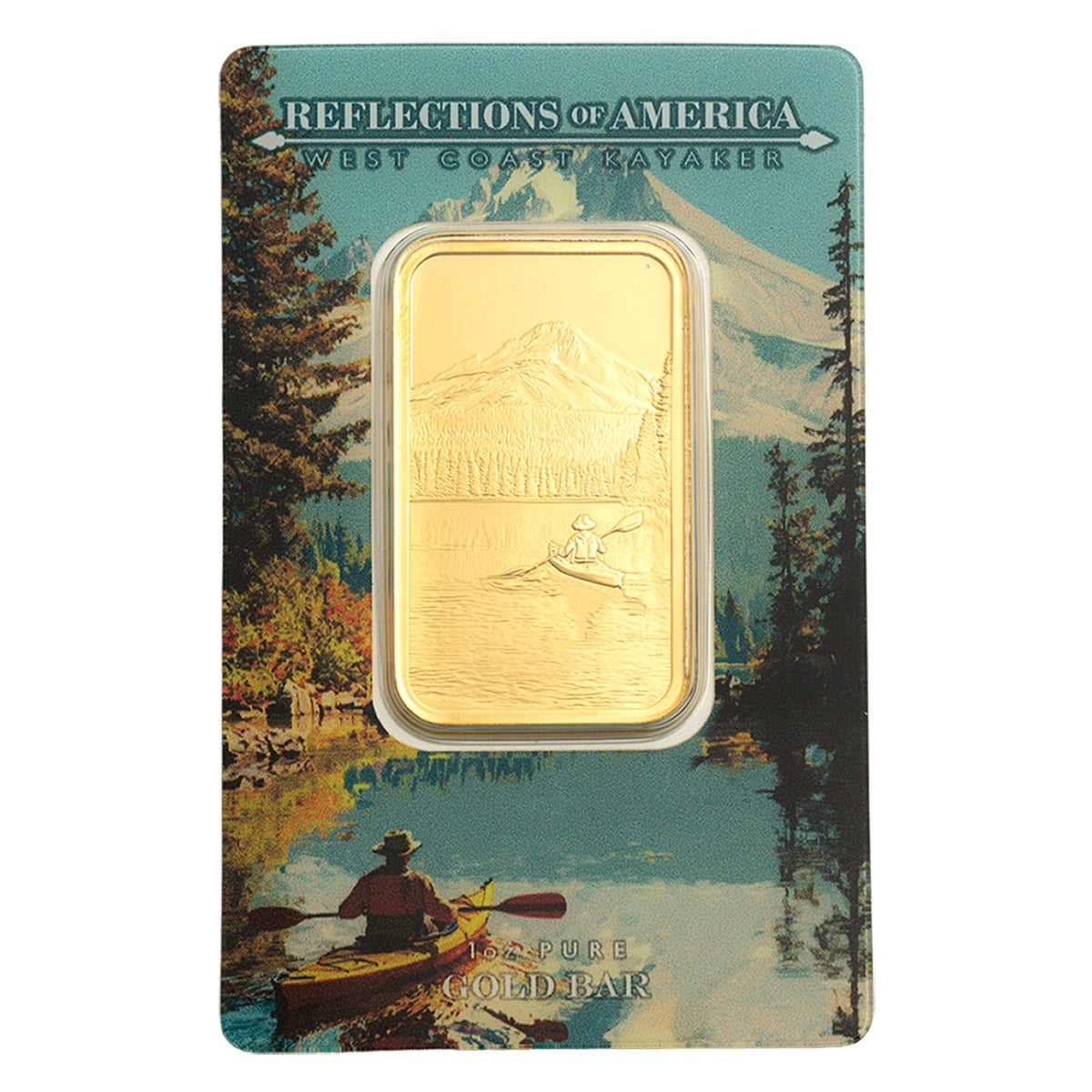 1 oz Gold Bar PAMP Suisse West Coast Kayaker (New in Assay)