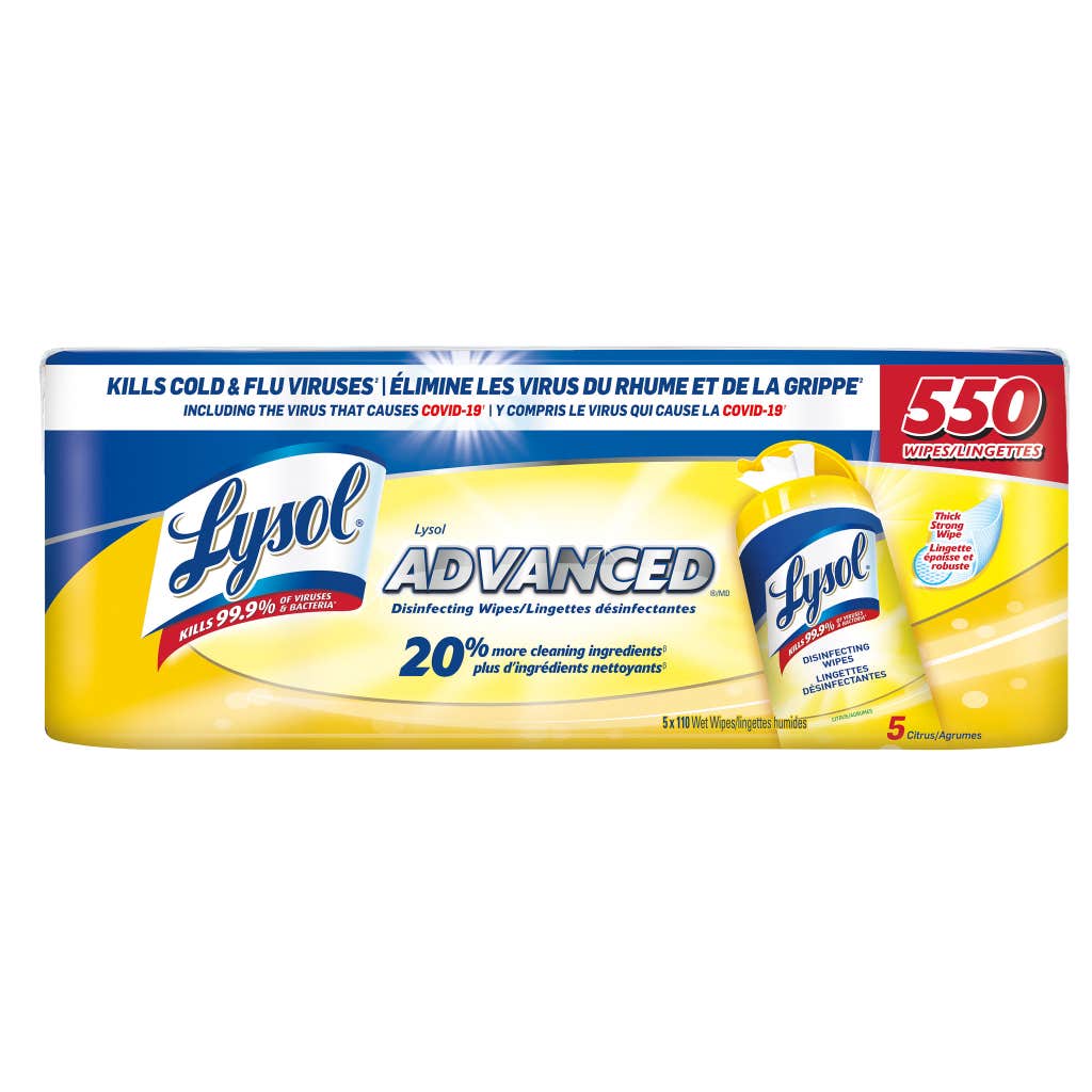 Lysol Advanced disinfecting wipes